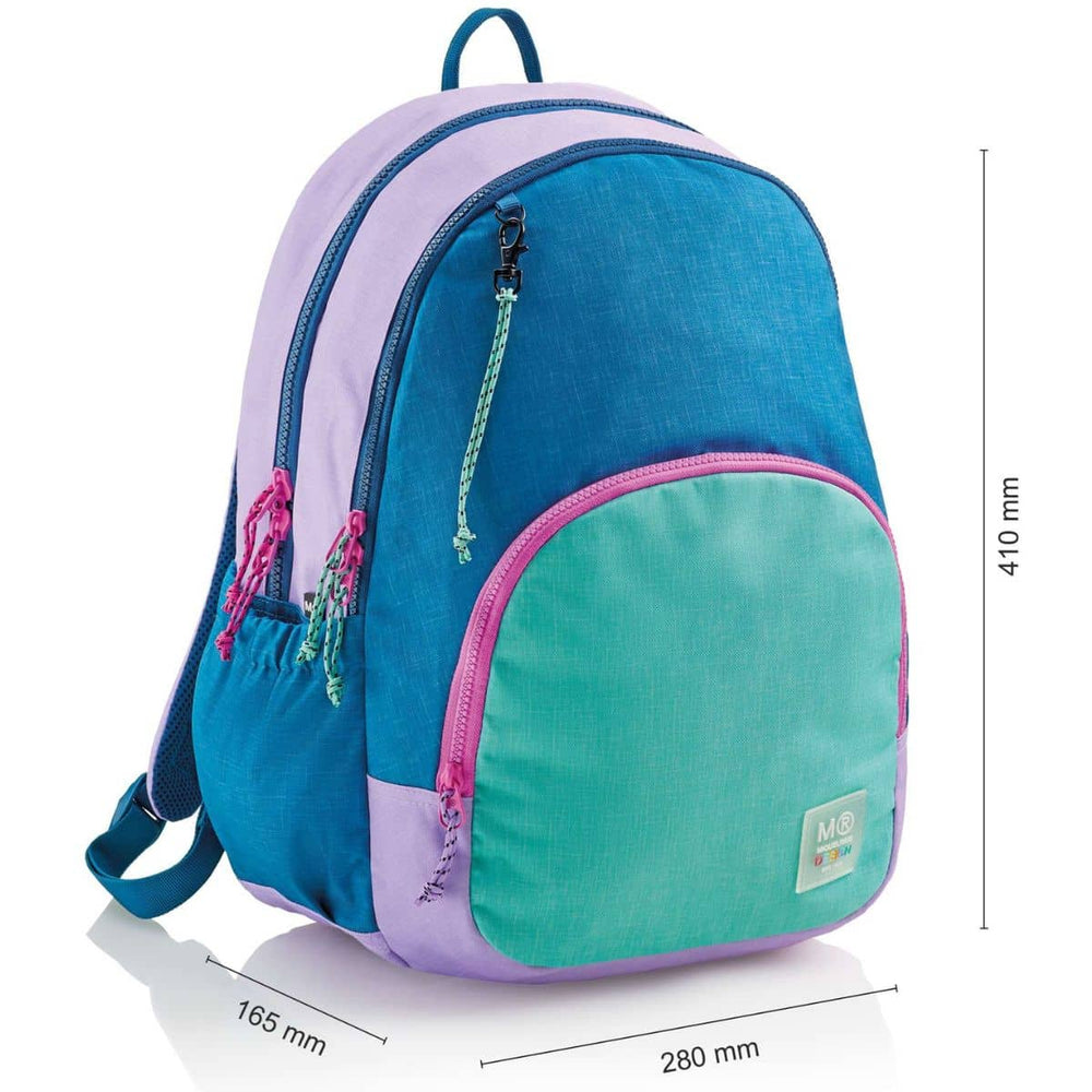 3-Fach Schulrucksack – Berlin Rider Purple (27L, A4)