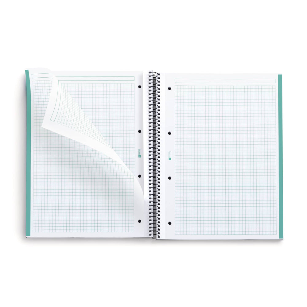 A4-Spiralblock – Aqua, 80 Seiten, kariert