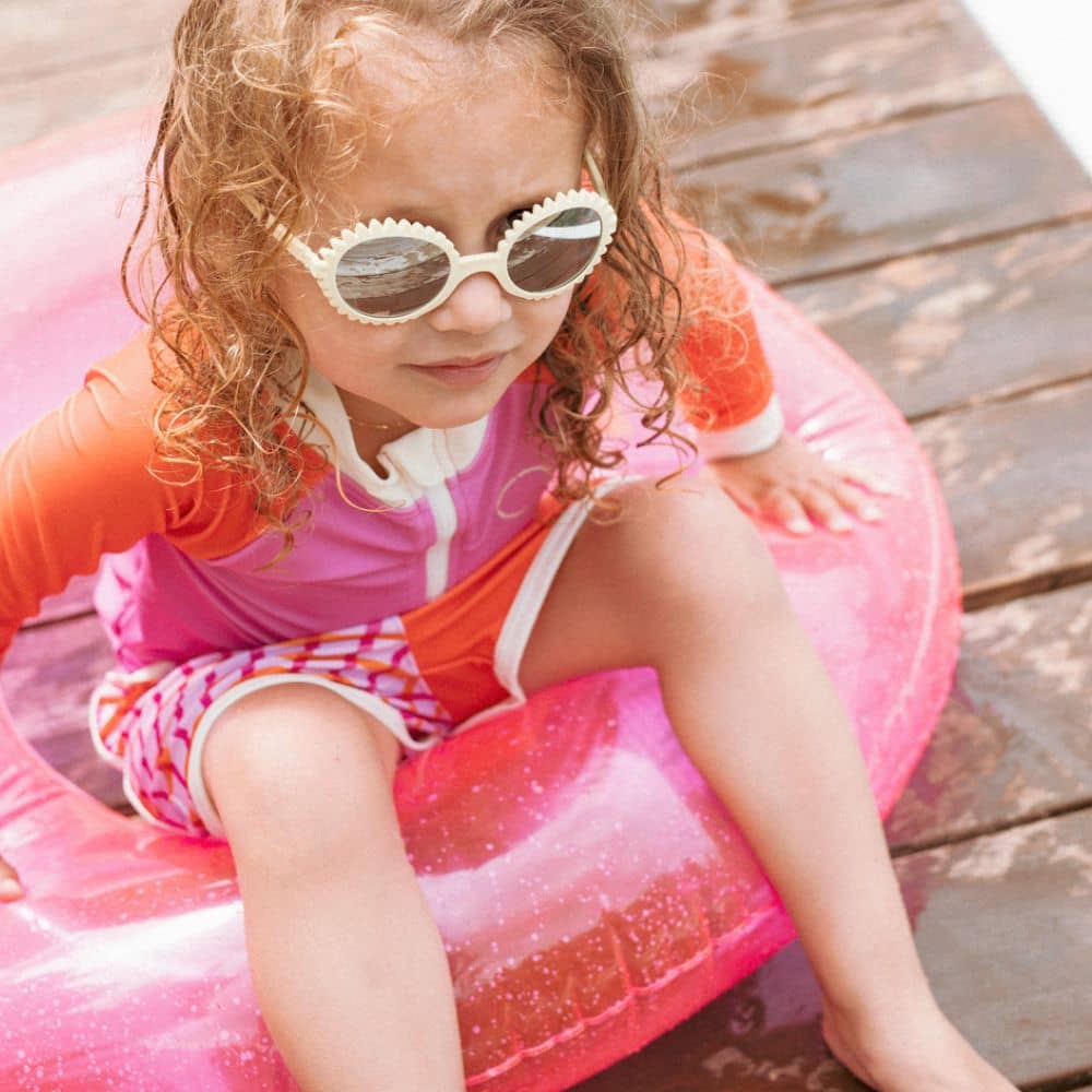 Flexible Kindersonnenbrille Fleur 1-2 J. - Butter