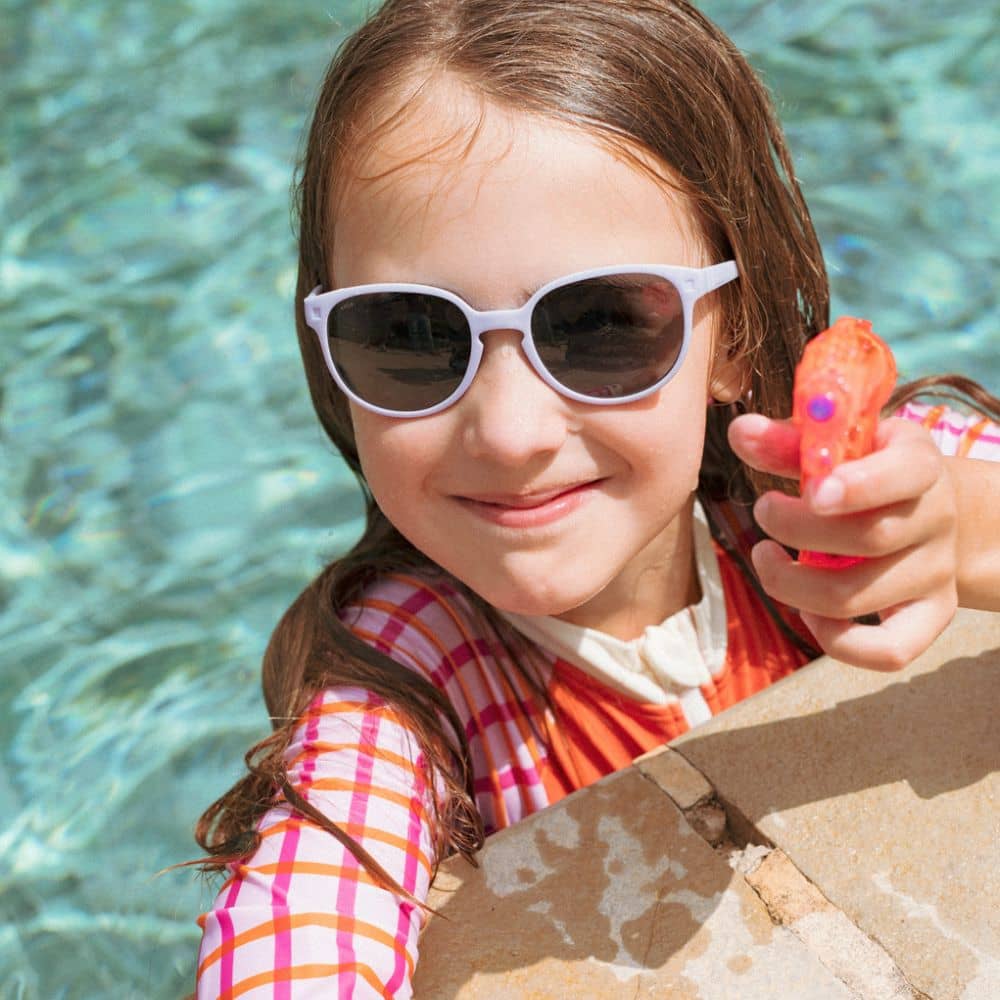 Flexible polarisierte Kindersonnenbrille Wazz 7-12 J. - Lavender