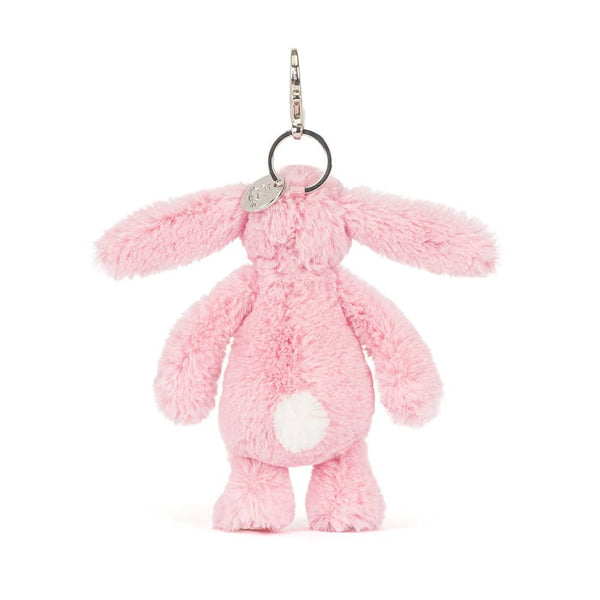 Schlüsselanhänger Hase – Rosa mit Blumenmuster (18 cm)