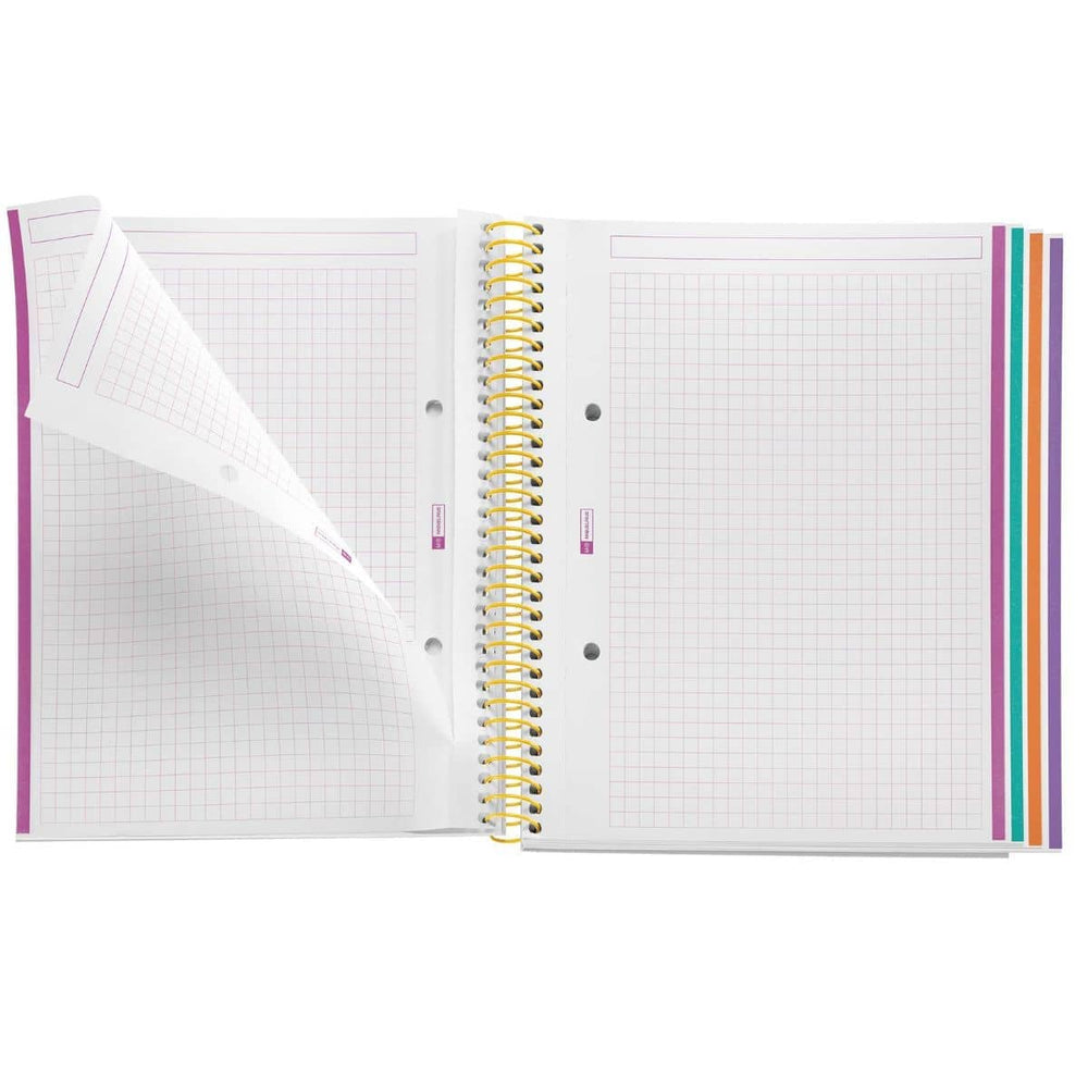 Notizbuch, kariertes Heft, Spiralbindung, A5 – Square It, 120 Seiten