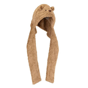 Kuschelige Plüschmütze – Bär Bartholomäus, 33 cm