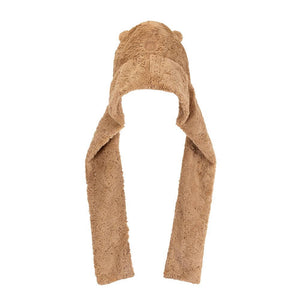 Kuschelige Plüschmütze – Bär Bartholomäus, 33 cm