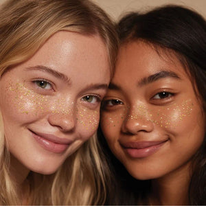 Gesichtssticker – goldene Glitzersommersprossen, 3 Stück