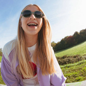 Flexible polarisierte Kindersonnenbrille Urban 4-7 J. - Green Lavender