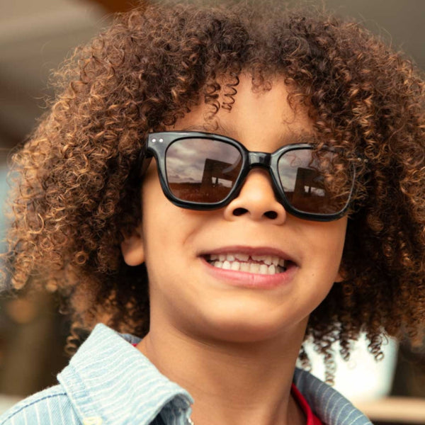 Polarisierte Sonnenbrille Road für 7–11-Jährige – Black Road