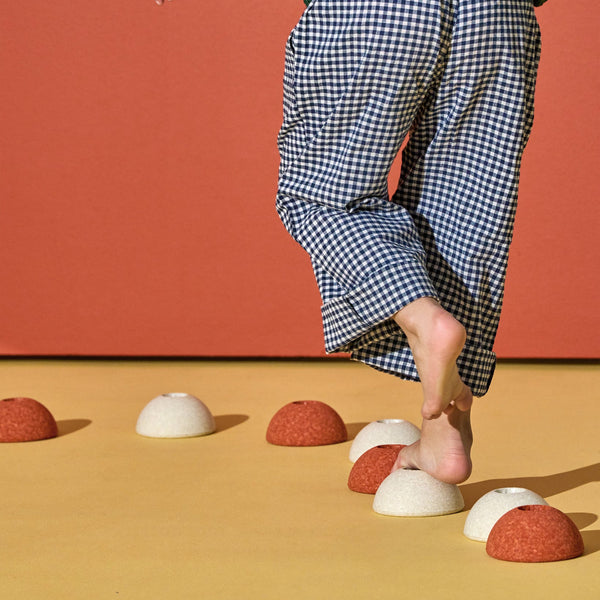 Schaumstoffball - burnt orange/dusty green
