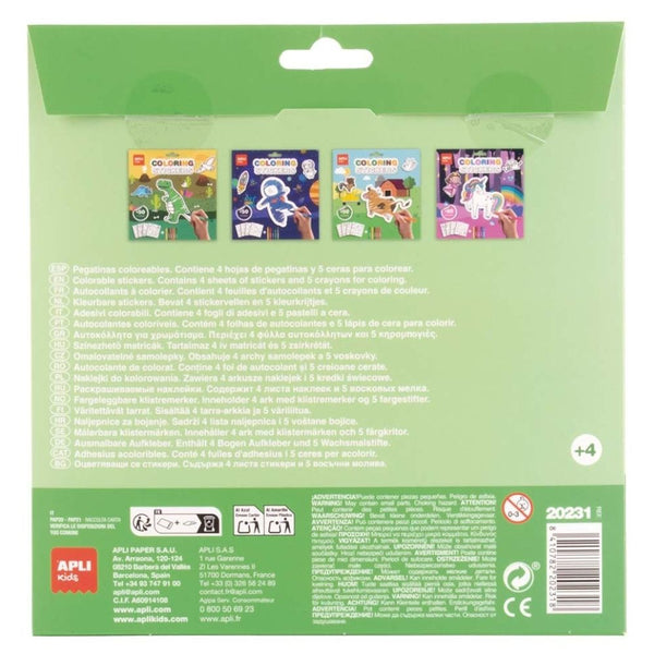 Aufkleber-Set zum Ausmalen mit Buntstiften – Bauernhof, 55 Stück