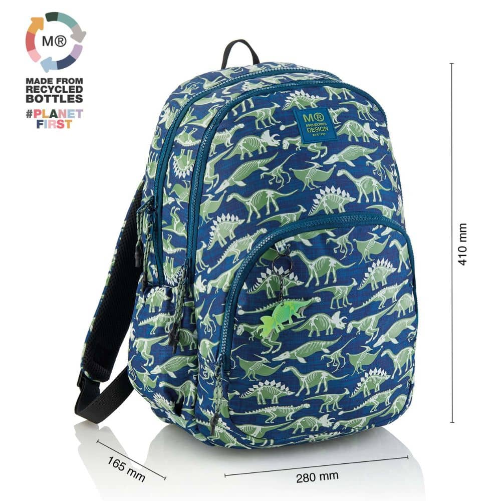 Dreikammer-Rucksack, der im Dunkeln leuchtet - Dinosaurier 27 l