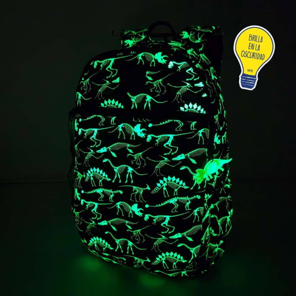 Dreifachfach-Rucksack Lizbona - Dinosaurier, 15 l