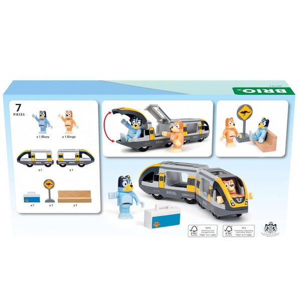 Rückseite der Verpackung des Bluey Trains