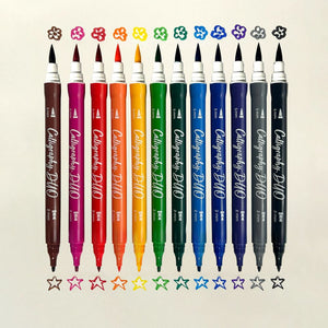Kalligrafie-Filzstifte Calligraphy Duo Ooly, 12 Stück