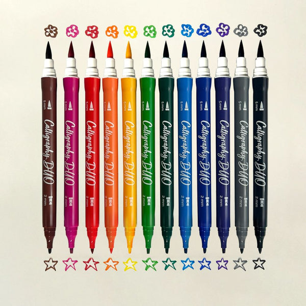 Kalligrafie-Filzstifte Calligraphy Duo Ooly, 12 Stück