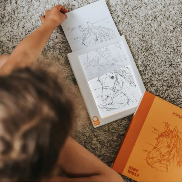Nachfüllkarten – Kidydraw Pad – Pferde (30 Stück, ab 8 Jahren)