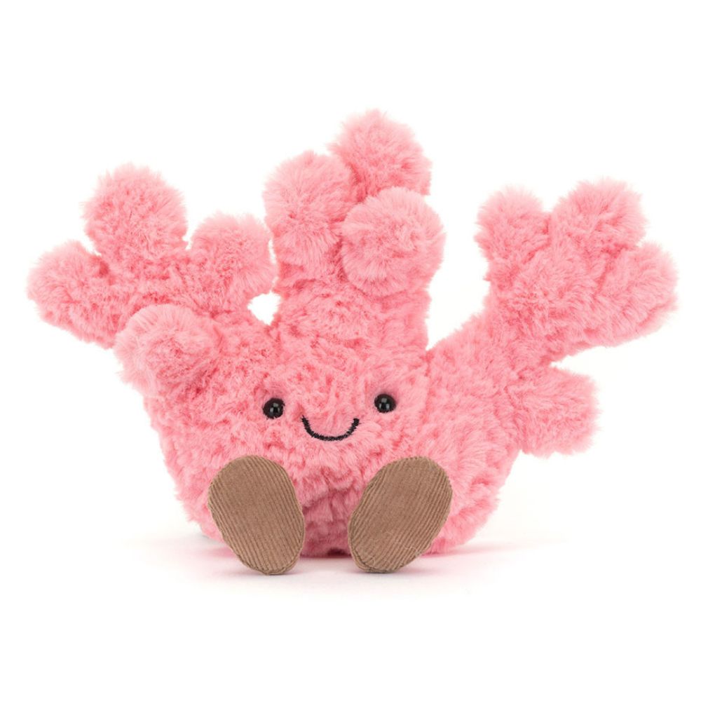 Kuscheltier Fröhliche Koralle Rosa (16 cm)