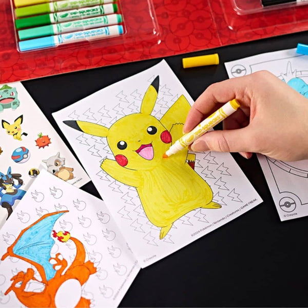 Malset mit Filzstiften und Stickern 47-tlg. – Pokémon 4+