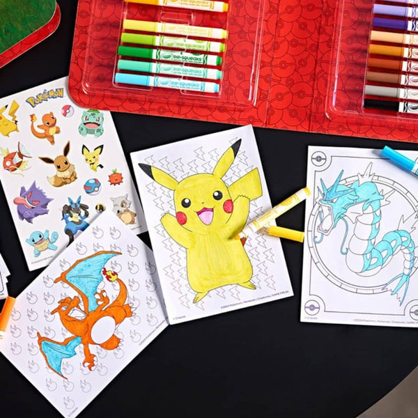 Malset mit Filzstiften und Stickern 47-tlg. – Pokémon 4+