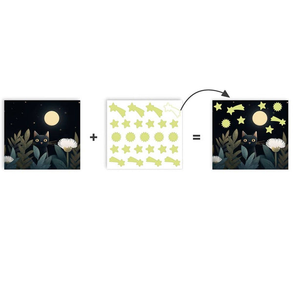 Kreativ-Set mit Leuchtaufklebern – Bär