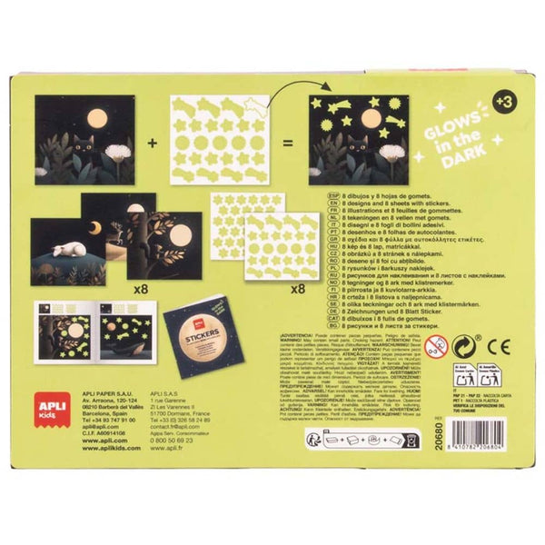 Kreativ-Set mit Leuchtaufklebern – Bär