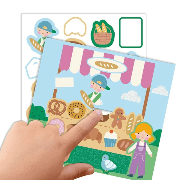 Kreativ-Set mit Stickern – Markt