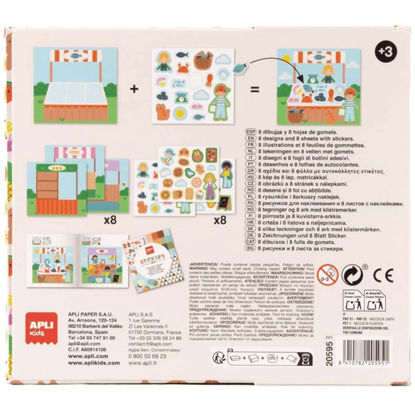 Kreativ-Set mit Stickern – Markt