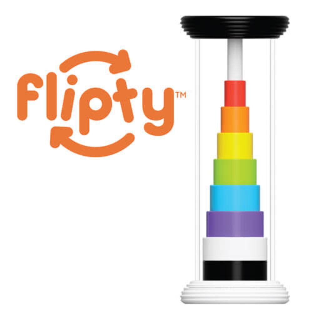 Regenbogen-Kontrast-Drehspielzeug – Flipty