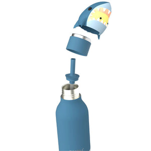 Thermosflasche mit Strohhalm von Bestie – Hai, 460 ml