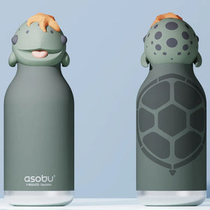 Thermosflasche mit Strohhalm „Bestie“ – Schildkröte, 460 ml