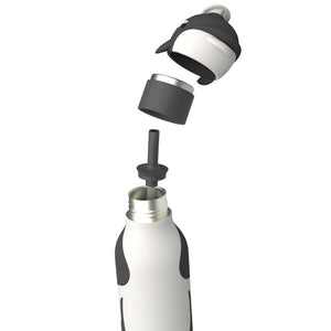 Thermosflasche mit Strohhalm von Bestie – Wal, 460 ml