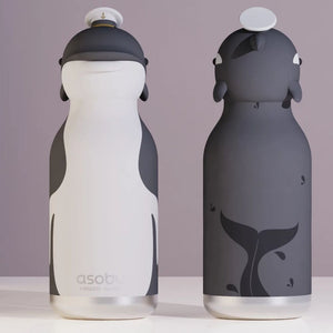 Thermosflasche mit Strohhalm von Bestie – Wal, 460 ml