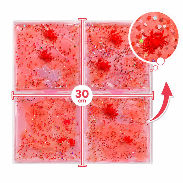 Sensorik-Knetspielzeug - Squishy Sensorik-Panel mit Flüssigkeit - Rot