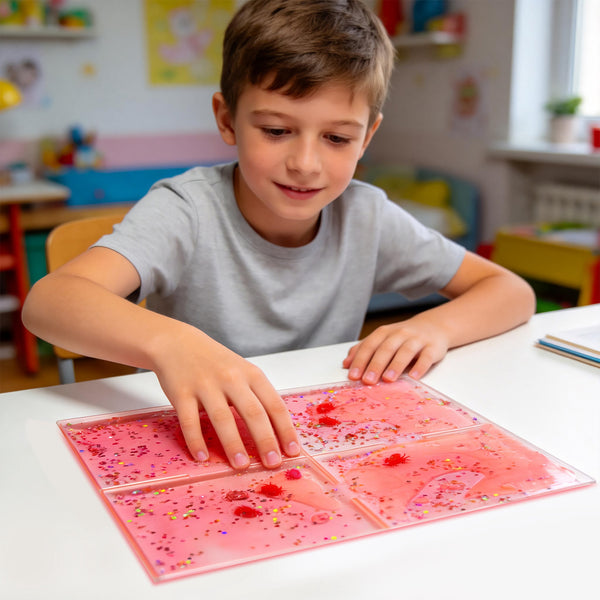 Sensorik-Knetspielzeug - Squishy Sensorik-Panel mit Flüssigkeit - Rot