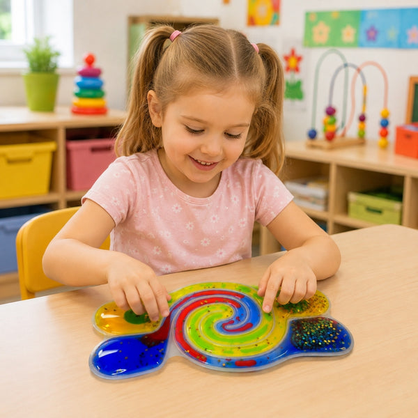 Sensorik-Knetspielzeug - Squishy Sensorik-Tunnel mit Flüssigkeit – Bunt