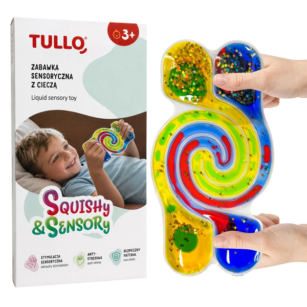 Sensorik-Knetspielzeug - Squishy Sensorik-Tunnel mit Flüssigkeit – Bunt