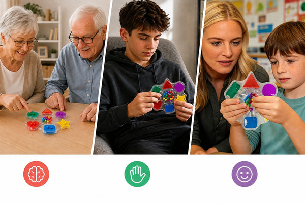 Sensorik-Knetspielzeug - Tullo Squishy Farbsortierer mit Gel