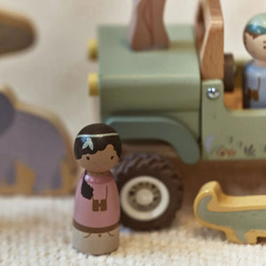 Holzauto mit Tieren - Safari Friends