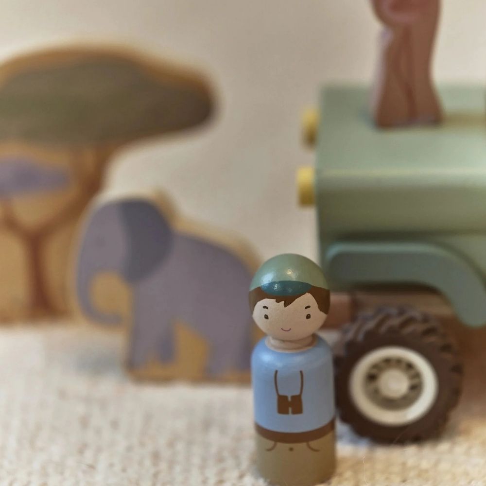 Holzauto mit Tieren - Safari Friends