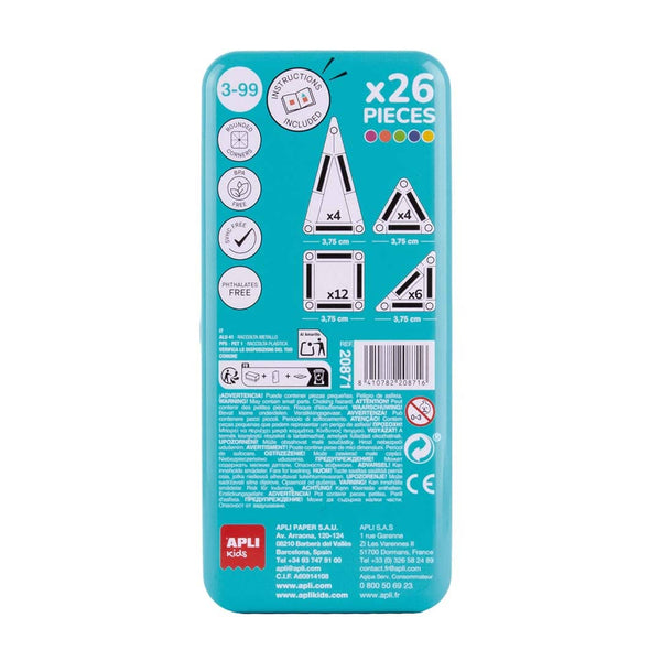 Magnetische Bausteine – Mini Magnex - Travel Set, 26-teilig