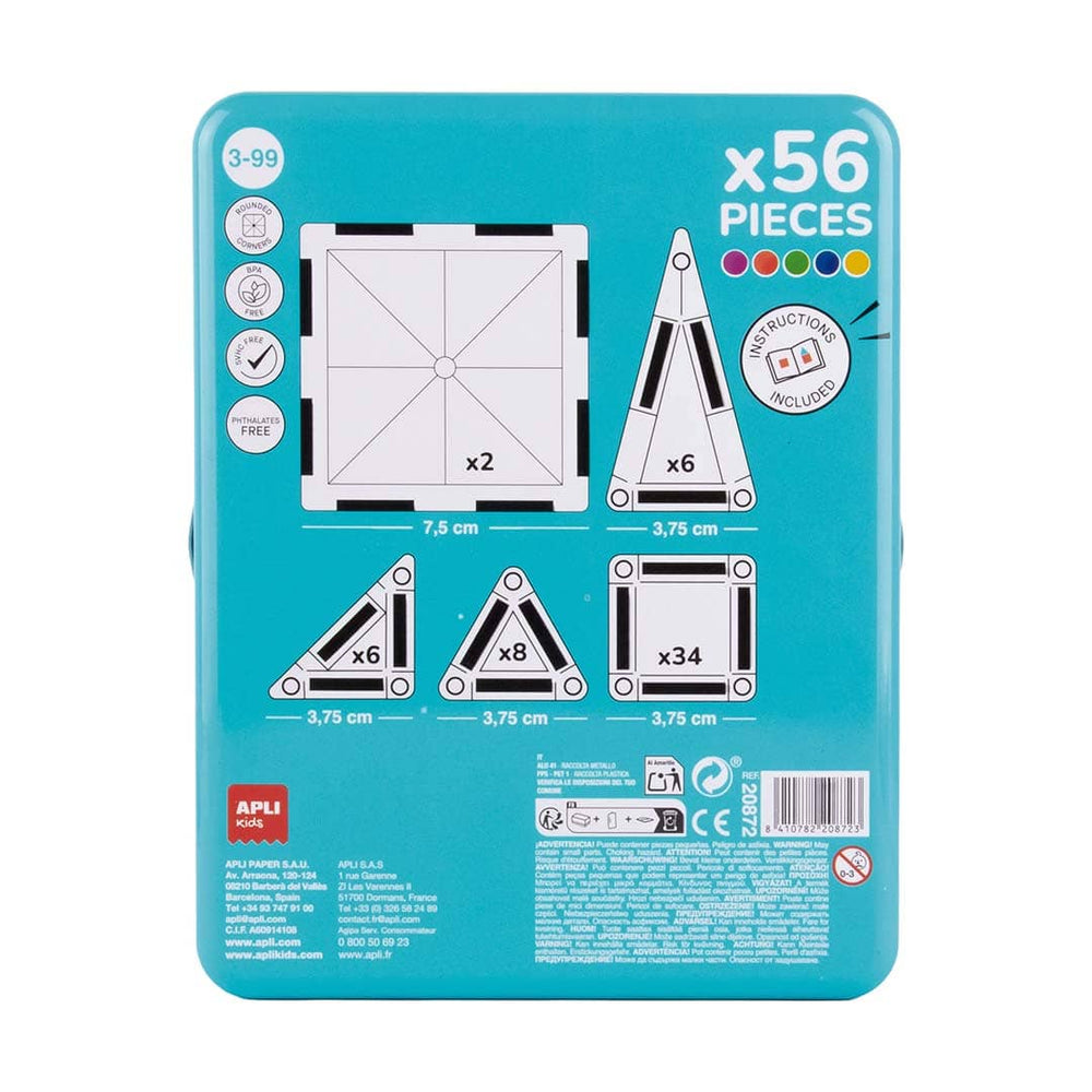 Magnetische Bausteine - Mini Magnex, Travel Set XL (56 Teile)