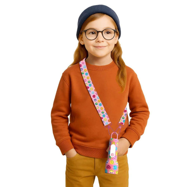 Kinder-Taschenlampe aus Silikon MOB Smiley World in Rosa - Ansicht 5