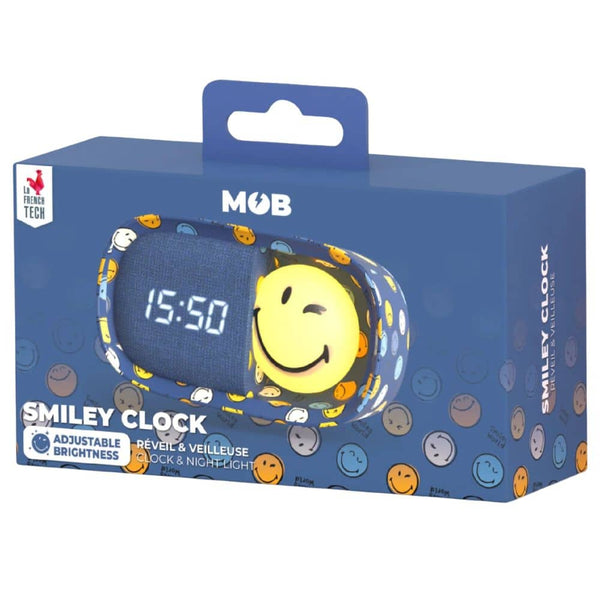 Kinderwecker mit Nachtlicht MOB Smiley World in Blau - Ansicht 4