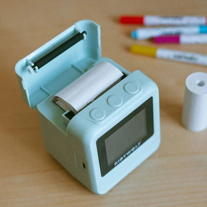Kidywolf Kidyprinter AI - geöffnetes Papierfach mit Thermopapierrolle