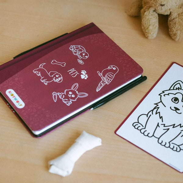 Grafik-Tablet zum Zeichnen mit Schablonen Kidydraw Mini – Haustiere