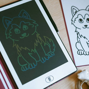 Grafik-Tablet zum Zeichnen mit Schablonen Kidydraw Mini – Haustiere