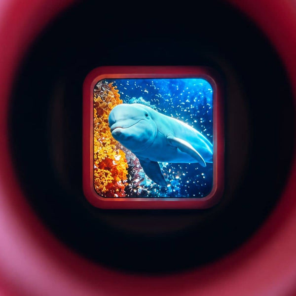 Retro 3D-Betrachter mit räumlichem Bildeffekt - Rosa