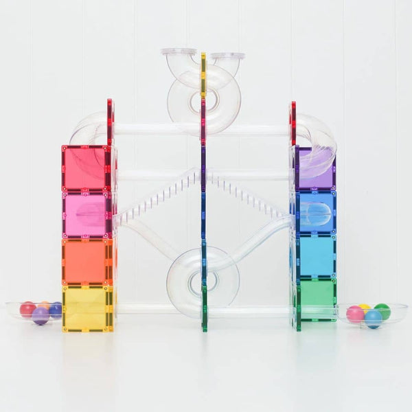 Magnetische Bausteine - Ball Run Bright Pack (114 Teile)
