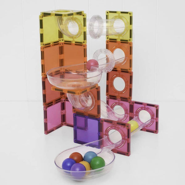 Magnetische Bausteine - Ball Run Bright Pack (114 Teile)