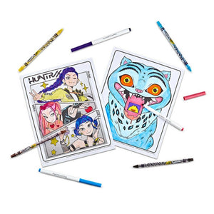 Kreativset Malbuch mit Filzstiften & Stickern im Koffer, 45-tlg., K-Pop Demon Hunters