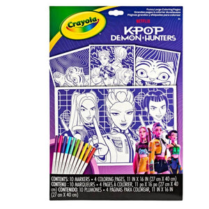 Core Coloring - Velours-Malbuch mit Filzstiften, K-Pop Demon Hunters (ab 6 Jahren)